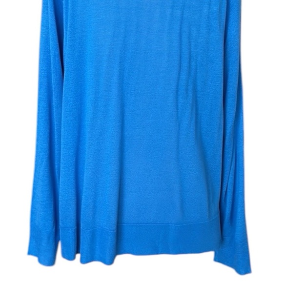 ZARA Cerulean Blue Pullover Sweater Boxy Lightweight Layer Size XL - Picture 9 of 14